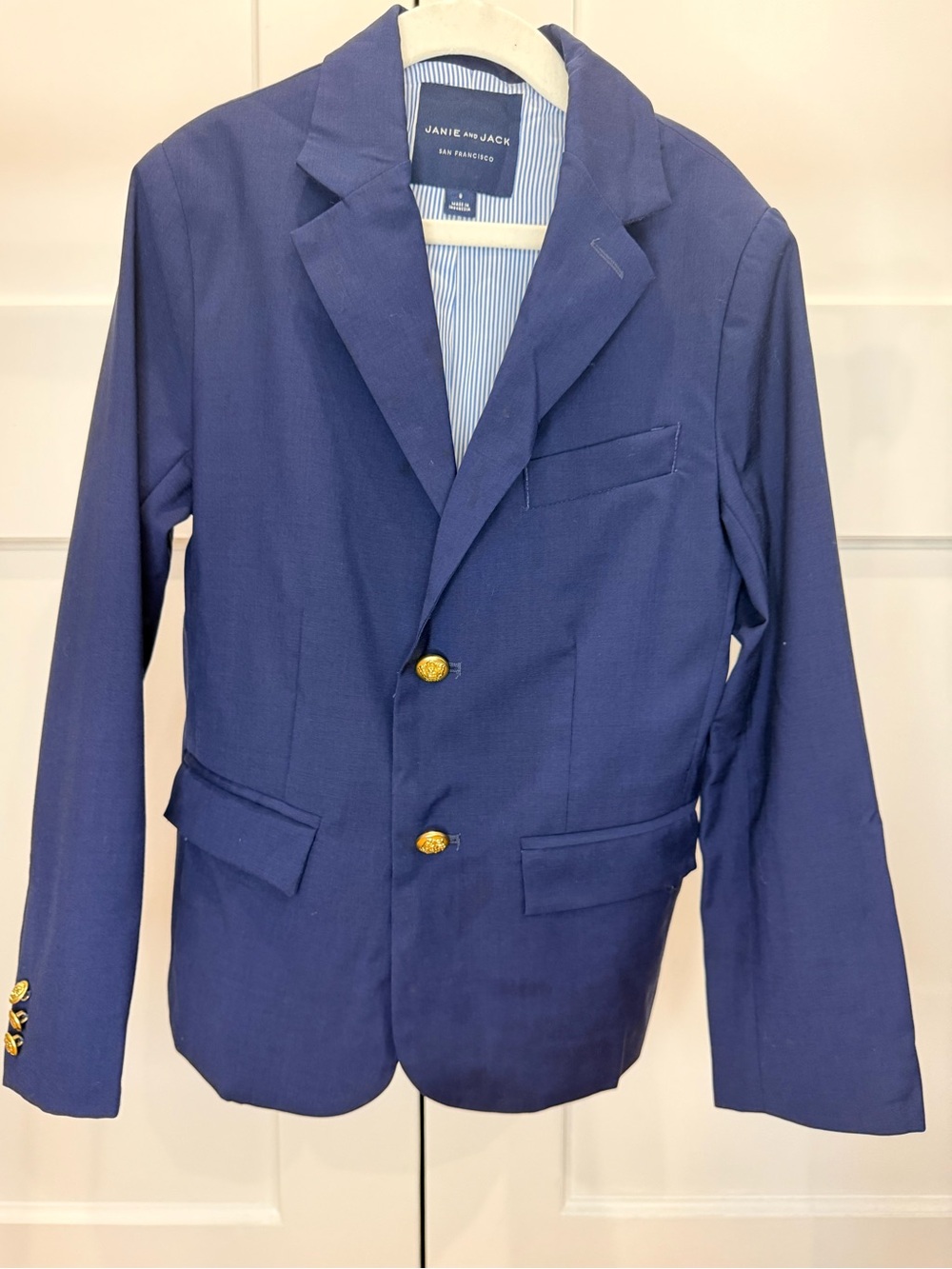 Janie and Jack Navy Blue Blazer with Gold Buttons